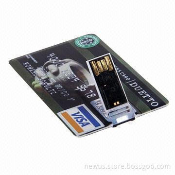 Promotional Credit Card-shaped USB Flash Disks, OEM and ODM Orders Welcomed, Supports Bootable